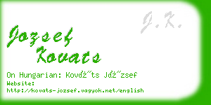 jozsef kovats business card